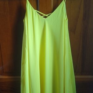 Yellow flowy dress